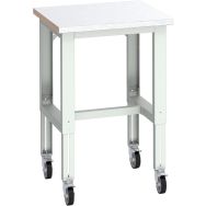 Banc Cubio sur roues acier-750x750x840-1140mm-Bleu