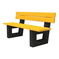 Banc ESCAPADE primaire 150 cm - jaune/noir