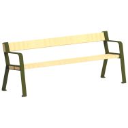 Banc Forézien enfant 1,47 m robinier/acier - Tolerie Forezienne