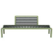 Banc GAMAY 200 cm Urbecosi dossier partiel Ipra/alu - salvia