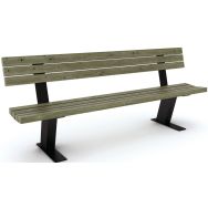 Banc Glénan 7 lames 200x60x80 cm - pin