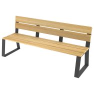 Banc HAVANE 1.80 m robinier/acier anthracite 7016