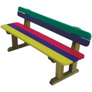Banc LITIRY enfant pin CLIV dossier et assises multicolor - MOBEXTAN