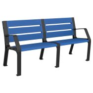 Banc Millau 165 cm polyéthylène - bleu