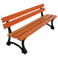 Banc Mora 1.80m structure fonte - assise/dossier bois résineux Procity