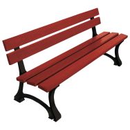 Banc Mora 2 m structure fonte - assise/dossier bois exotique - Procity