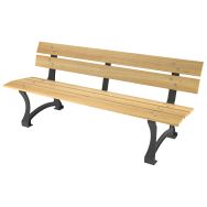 Banc PRAGUE 1.80 m robinier/fonte anthracite 7016