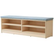 Banc Plum avec coussin et étagères de rangement-Mirplay School