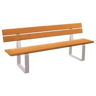 Banc Riga 2 m acier - assise/dossier bois exotique - Procity