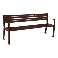 Banc Silaos accoudoirs 5 lames acier 1.80 m - Procity