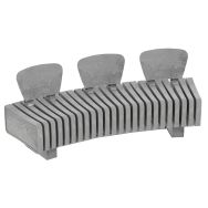 Banc VERTEBRA cintré 200 cm avec dossier plastique recyclé