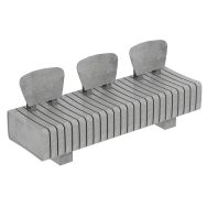 Banc VERTEBRA droit 185 cm avec dossier plastique recyclé
