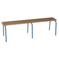 Banc assise 3 lames sans dossier 120 cm T6 bleu