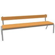 Banc avec dossier 120 maternelle taille 1 gris 9006