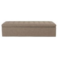Banc coffre Vatican tissu taupe