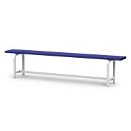 Banc de vestiaire DE 2M sur pied GES, assise alu