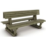 Banc double Camaret 200x120x80 cm - pin traité