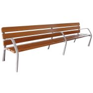 Banc double bois métal Néo longueur 300 cm finition naturel