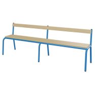 Banc hêtre massif avec dossier T1 - T3 - Mobidecor