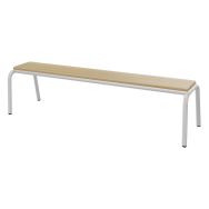 Banc hêtre massif sans dossier 120 cm T3 - gris
