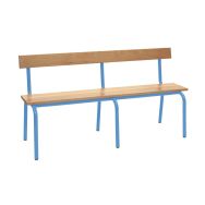 Banc maternelle avec dossier longueur 120 cm T1 coloris bleu RAL 5015