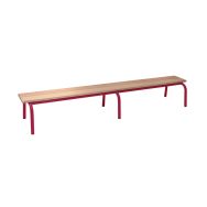 Banc maternelle sans dossier longueur 160 cm T2 coloris rouge RAL 3000