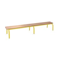 Banc maternelle sans dossier longueur 200 cm T3 coloris jaune RAL 1023