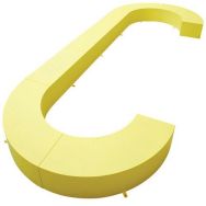 Banc modulable 2 courbes + 3 droits - jaune