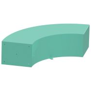 Banc modulable courbe acier - bleu 6027-Tolerie Forezienne