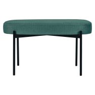 Banc oblong Gaia pied noir tissu polyester Paperflow