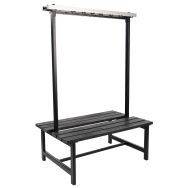 Banc patère pvc Gardelux - 16 patères - Double face