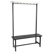 Banc patère pvc Gardelux - 8 patères - Simple face