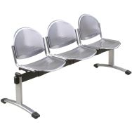 Banc pour salle d'attente Oker - 3 places, Coloris : Gris