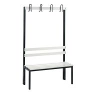 Banc PVC à patère simple face à dossier L1000
