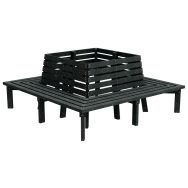 Banc tour d'arbre primaire 4 cotés Urbecol - Ipra gris