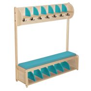 Banc vestiaire Lili T2 bleu turquoise