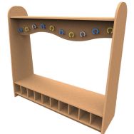 Banc vestiaire caisson coloris hêtre