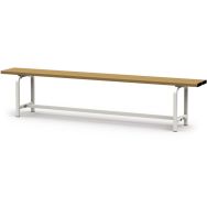 Banc vestiaire de 2m sur pied ges assise en bois