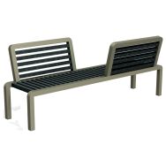 Banc vis-à-vis Gamay 200 cm Ipra/alu - Urbemob