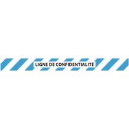 Bande adhésive de confidentialité hachuré avec texte