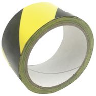 Bande de signalisation jaune et noir Mottez 33 m et lisse