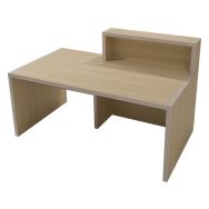 Banque accueil rehaussée Moyo L170 PMR à gauche Chêne