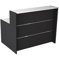 Banque d'accueil Bari - Module droit compact Anthracite/Blanc