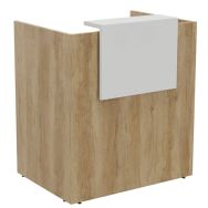 Banque d'accueil Filia + 1.00 m Chêne vieilli/Blanc