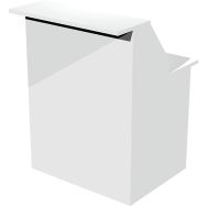 Banque d'accueil à module haut Welcome - 80 cm - Blanc