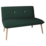 Banquette 2 places sans accoudoir et avec boutons Soda tissu Aquaclean Daytona Mobitec