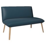 Banquette 2 places sans accoudoir sans bouton tissu enduit vinyl Valencia Mobitec
