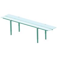 Banquette Banco 4 places 180 cm acier Tolerie Forezienne