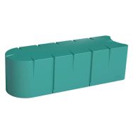 Banquette Connexio 4 places - bleu turquoise