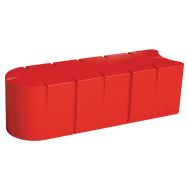 Banquette Connexio 4 places - rouge